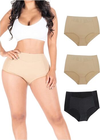 BE SHAPY x3 Pack Fajas Columbianas Reductoras y Mouldeadoras ملابس داخلية نسائية للتحكم في البطن ملابس داخلية للنساء in Saudi Arabia