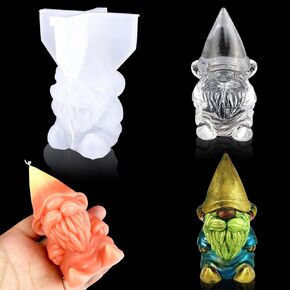 Gnome Silicone Mold Dwarf Resin Molds Rabbit Epoxy Casting Mold for DIY Craft, Faceless Bunny Gnome Figurines, Spring Ornament,Easter Decor