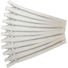 Antique Gold YKK White Zippers 6 Inch Metal Zippers No.5 Zippers for Bags Set of 12 in Kuwait