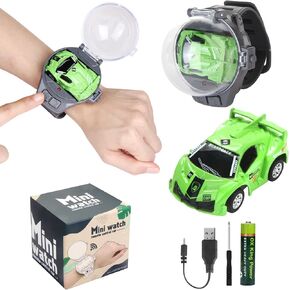 2023 Remote Control Car Watch Toys with LED Light,2.4 GHz Mini Racing Cars Wrist Toy for Kids,RC Small Car Interactive Outdoor Game Easter Halloween Birthday Gifts,Blue