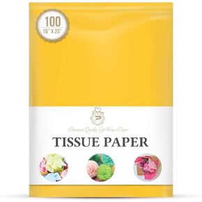 Goldenrod Yellow Tissue Paper (100 Sheets) for Gift Wrapping, Packaging, Floral, Birthday, Christmas, Halloween, DIY Crafts and More 15" X 20" in Kuwait