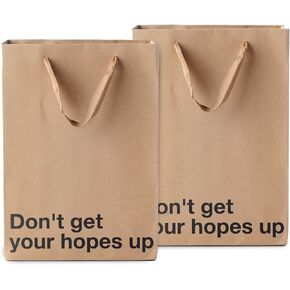 "Don't get your hopes up" Funny Gift Bags, 2 Piece Set