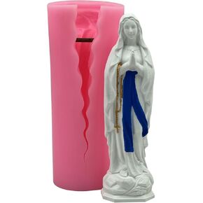 Half-Length Virgin Mary Goddess Sculpture Candle Craft Silicone Mold