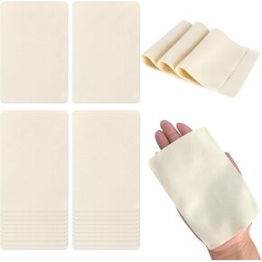 DLOnline 30 Pieces Pre Cut Chamois Cloth, Artist Chamois Leather, Chamois Cloth for Drawing, Pottery Tools, Mud Tools, Pottery Trimming Tools for Smoothing Pot Rim, 3.1 x 4.7 inches in Kuwait