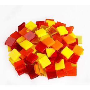 Mosaic Tiles 270 Pieces / 200 g Pack of Colored Mica Glass Mosaic Tile Supplies for Home Decoration, DIY Crafts, Plates, Picture Frames, Flowerpots – 1x1 cm Square Tiles (Mint)