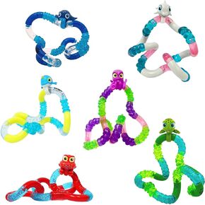 Tangle Pets Aquatic Series Collection - Turtle Crab Dolphin Sting Ray Octopus Narwhal - Cute Fidgets for Boys and Girls - Aquatic Fidget Toys - Sea Creature Fidget Toys - Tangle Fidgets in Kuwait