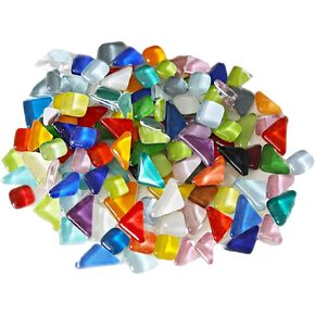 Mosaic Tiles for Crafts Bulk, Stained Glass Supplies Child DIY Crafts, Picture Frames, Flowerpots –Irregular Tiles