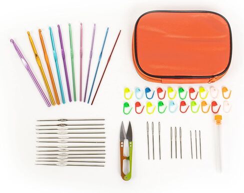 Crochet Kit for Beginners to Take Up Crocheting Crochet Hooks Crochet Stitch Markers and Crochet Needle Set Get Started with Crochet Easily by Hobbi Co. in Saudi Arabia