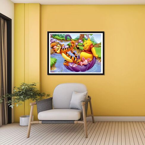 بالوديو مجموعة رسم ماسي 5 دي على شكل دب بالأرقام بنفسك، لوحات تطريز ماسية مرصعة بحجر الراين الكريستالي، لوحات فنية فنية لتزيين حائط المنزل (12 × 16 انش) in Kuwait