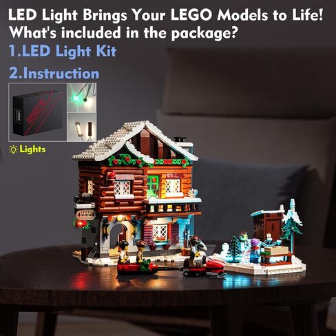 VONADO LED Light Kit for Lego Alpine Lodge 10325, Music Version Creative Lighting Set Accessories Compatible with Lego 10325 Building Set (Lights Only, No Models) in Saudi Arabia