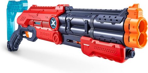 Excel Vigilante (12 Darts + 4 Shooting Targets) by ZURU, X-Shot Red Foam Dart Blaster, Toy Blaster, Twin Barrels Pump Action, Quick-Fire, Toys for Kids, Teens, Adults (Red) in Kuwait