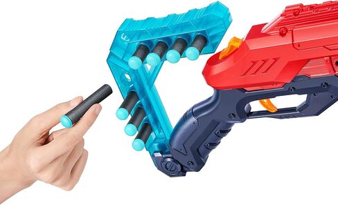 Excel Vigilante (12 Darts + 4 Shooting Targets) by ZURU, X-Shot Red Foam Dart Blaster, Toy Blaster, Twin Barrels Pump Action, Quick-Fire, Toys for Kids, Teens, Adults (Red) in Kuwait