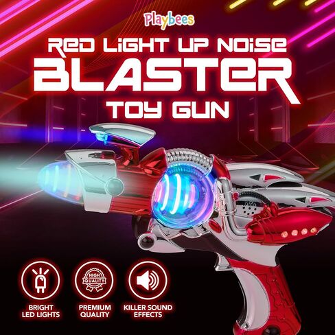 Pink Space Gun - Kids Ray Gun Light-Up Noise Blaster Toy for Girls, 1 Pc in Kuwait
