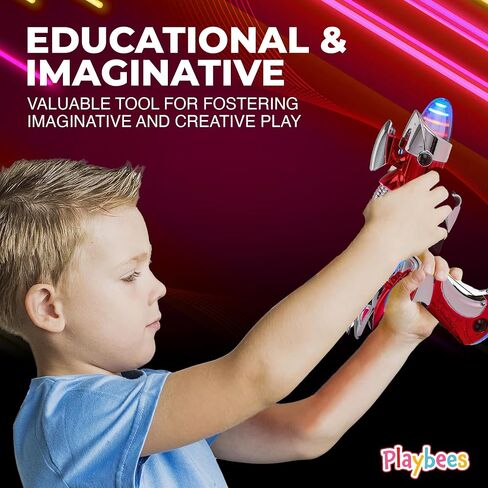 Pink Space Gun - Kids Ray Gun Light-Up Noise Blaster Toy for Girls, 1 Pc in Kuwait