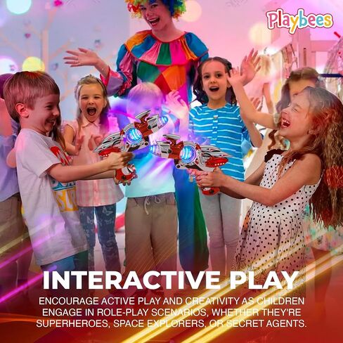 Pink Space Gun - Kids Ray Gun Light-Up Noise Blaster Toy for Girls, 1 Pc in Kuwait