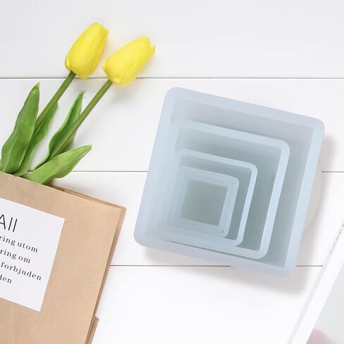 5 قطع من قوالب الشموع المربعة من Gyhtoo لصنع الشموع، وقوالب الشموع الطويلة، وقوالب السيليكون للشموع DIY والحرف الراتنجية، وقوالب الشموع المكعبة لصنع السيليكون in Kuwait