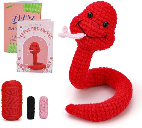 Crochet Kit for Beginners with Yarn, Knitting Kit with Step-by-Step Instructions Complete Crochet Starter Kit with Basic Crochet Introduction for Adults Crocheting DIY Crafts Christmas Decoration in Kuwait