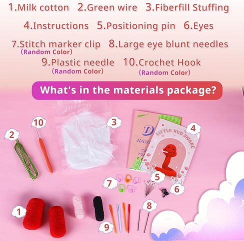 Crochet Kit for Beginners with Yarn, Knitting Kit with Step-by-Step Instructions Complete Crochet Starter Kit with Basic Crochet Introduction for Adults Crocheting DIY Crafts Christmas Decoration in Kuwait