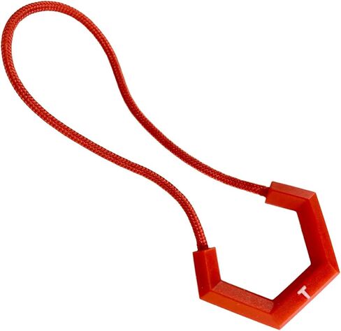 BJA U-Shaped Zipper Pull Durable TPU Tab with Long Rope Ideal for Cooler Bag, Fish Bag, Backpack, Luggage | Arthritis (Red, 10 Pack) in Saudi Arabia