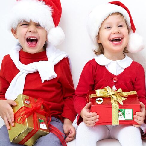 176 قطعة من ملصقات علامات أسماء الكريسماس، ملصقات هدايا الكريسماس، ملصقات لشجرة عيد الميلاد والغزلان وديكور عطلة عيد الميلاد in Kuwait