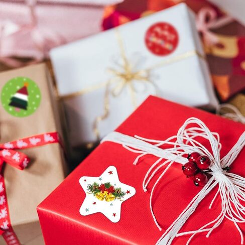 176 قطعة من ملصقات علامات أسماء الكريسماس، ملصقات هدايا الكريسماس، ملصقات لشجرة عيد الميلاد والغزلان وديكور عطلة عيد الميلاد in Kuwait