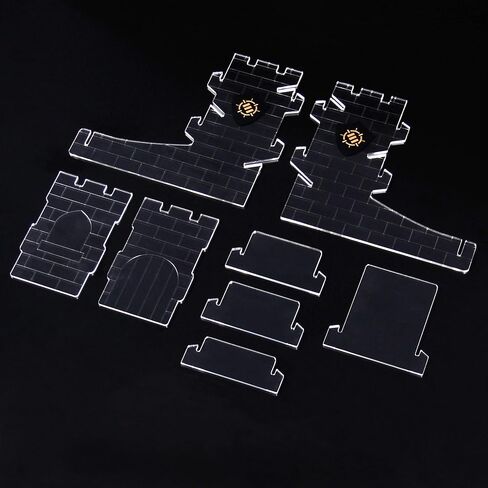 ENHANCE Dice Tower Dice Tray for Tabletop RPG Games - Portable Dice Roller with Castle Tower Design, Roll Up to 14 Standard Dice at Once - Etched Castle Rolling Tray Tower Great for Game Nights in Saudi Arabia