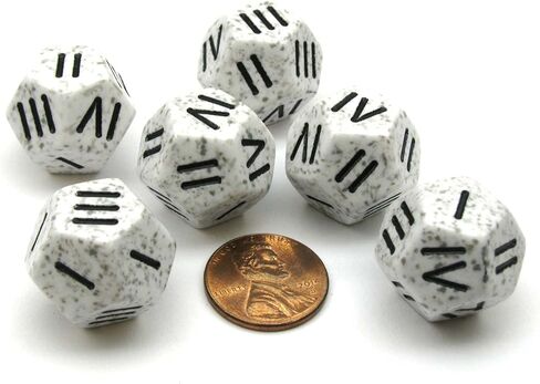 Chessex Speckled Roman d4 Arctic Camo Dice (Set of 6) in Saudi Arabia