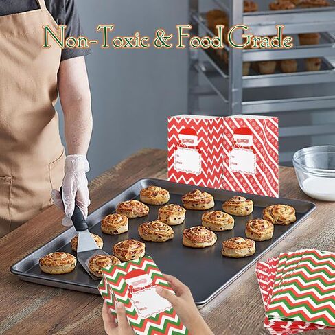 أكياس الهدايا الورقية لعيد الميلاد 24 قطعة من GIFTU مقاس 7.8x4.3 في حقائب هدايا العطلات الصغيرة لأكياس حلوى الحلوى الجيدة مع ملصقات العلامات وأكياس الوجبات الخفيفة الصغيرة للأطفال هدايا عيد الميلاد ومستلزمات حفلات التعبئة in Kuwait