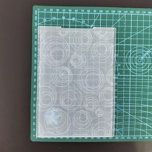 WooYangFun 1PC Merry Christmas Circle Round Background Embossing Folder for Card Making Floral DIY Plastic Scrapbooking Photo Album Card Paper DIY Craft Decoration Template Mold in Saudi Arabia