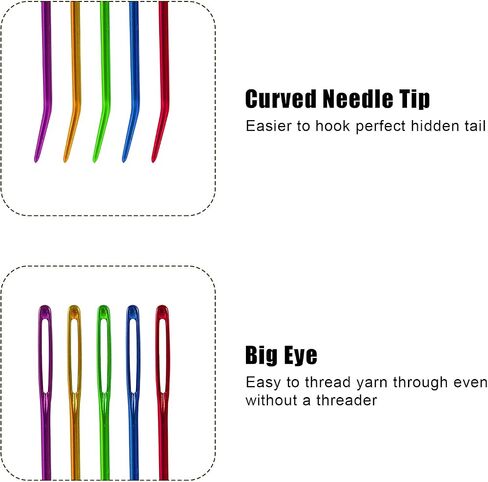 19pcs Large-Eye Blunt Needles, Tapestry Needle Stainless Steel Yarn Knitting Needles Craft Sewing Needles Wool Needle Sewing Knitting Needles for Crochet Projects in Saudi Arabia