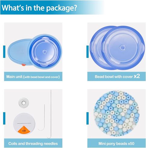 DenniesCare الكهربائية حبة سبينر لصنع المجوهرات أدوات الديكور التلقائي مع حبة سبينر 3 قطع حبة السلطانيات مع الأغطية 2 قطعة إبرة الديكور لوازم الديكور التي تعمل بالبطارية in Kuwait