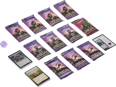 Magic The Gathering Throne of Eldraine Bundle Gift Edition | Alternate Art | 10 Booster Pack | 1 Collector Booster | Accessories in Saudi Arabia