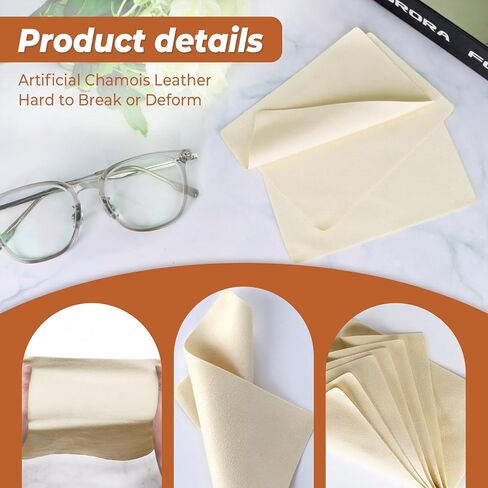 DLOnline 30 Pieces Pre Cut Chamois Cloth, Artist Chamois Leather, Chamois Cloth for Drawing, Pottery Tools, Mud Tools, Pottery Trimming Tools for Smoothing Pot Rim, 3.1 x 4.7 inches in Kuwait