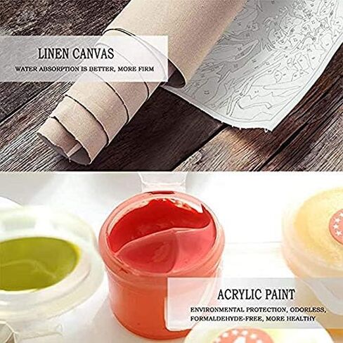 Tree of life Painting Paint by Number Kits 16 x 20 inch Romantic Heart Canvas DIY Red Rose Daisy Painting for Kids Adults Beginner with Brushes and Wildflower Floral Acrylic Art Gift(Without Frame) in Kuwait