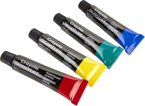 Crayola Pearlescent Acrylic Paints with Decorative Storage Tin, Gift for Adults, 16Count, 0.4 oz in Saudi Arabia