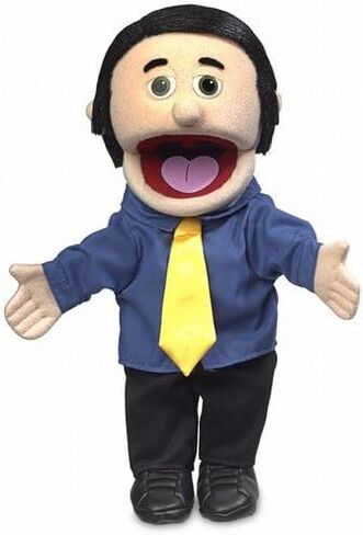 14" George, Peach Dad/Businessman, Hand Puppet in Saudi Arabia