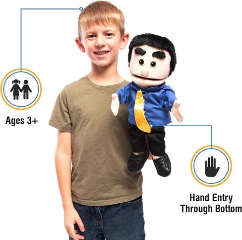 14" George, Peach Dad/Businessman, Hand Puppet in Saudi Arabia