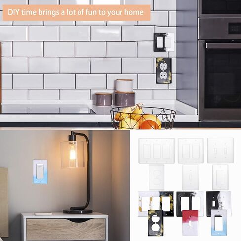 Tanlee 6 Pieces Switch Cover Resin Mold Light Switch Panel Silicone Mold Socket Panel Epoxy Mold for DIY Craft Making in Saudi Arabia