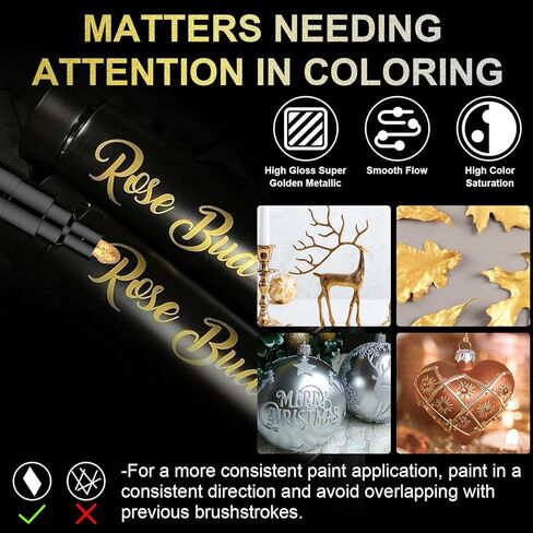 Jesew 7 قطع من أقلام طلاء الكروم السائلة ذات المرآة السائلة، أقلام طلاء كروم عاكسة دائمة باللون الفضي والذهبي والوردي للإصلاح، أو طلاء النماذج، أو وضع العلامات أو المشاريع الفنية DIY، علامات معدنية شديدة اللمعان مقاومة للماء in Kuwait