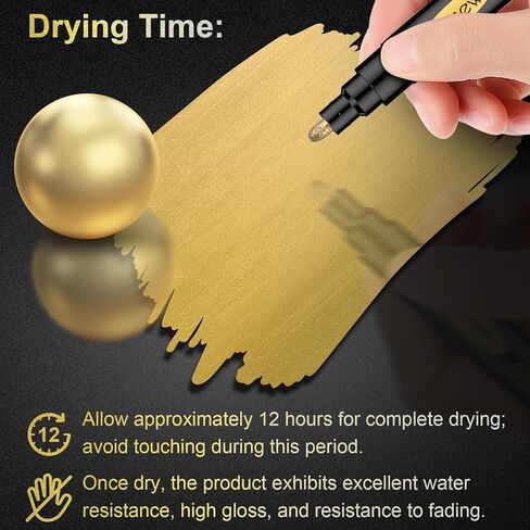 Jesew 7 قطع من أقلام طلاء الكروم السائلة ذات المرآة السائلة، أقلام طلاء كروم عاكسة دائمة باللون الفضي والذهبي والوردي للإصلاح، أو طلاء النماذج، أو وضع العلامات أو المشاريع الفنية DIY، علامات معدنية شديدة اللمعان مقاومة للماء in Kuwait