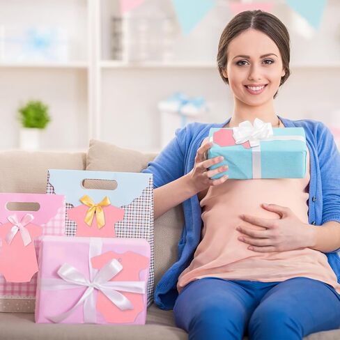 Whaline 100 قطعة من بطاقات هدايا الأطفال الرضع من Whaline، علامات ورقية على شكل ملابس أطفال زرقاء، ملصقات معلقة لدُش الطفل، علامات تعليق لطيفة مع حبل من القنب لاستحمام الطفل، عيد ميلاد DIY هدية ديكور للحفلات in Saudi Arabia