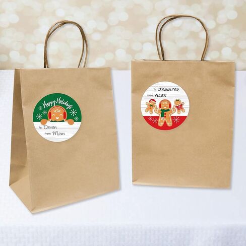 Big Dot of Happiness Christmas Gnomes - Round Holiday Party to and from Gift Tags - Large Stickers - Set of 8 in Saudi Arabia