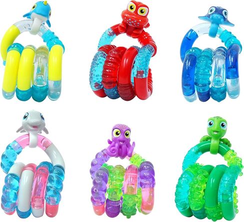 Tangle Pets Aquatic Series Collection - Turtle Crab Dolphin Sting Ray Octopus Narwhal - Cute Fidgets for Boys and Girls - Aquatic Fidget Toys - Sea Creature Fidget Toys - Tangle Fidgets in Kuwait