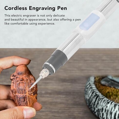 Electric Engraving Tool with Cordless Engraver Pen and Rotary Function Portable USB Rechargeable 25W 5000 To 25000RPM in Saudi Arabia