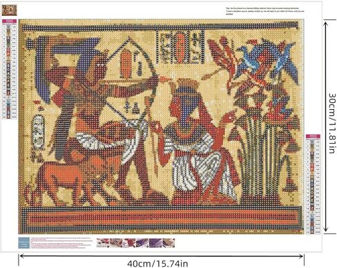 Zimal 5D DIY Diamond Embroidery Pharaoh Egyptian Full Diamond Painting Cross Stitch Rhinestone Mosaic Home Decoration Christmas Gift 11.8 X 15.8 Inch in Kuwait
