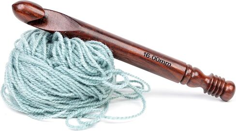 خطافات كروشيه فاخرة مصنوعة يدويًا بمقابض النجارة | مجموعة خطافات كروشيه 15 قطعة | خطاف كروشيه من خشب الورد | inanosa in Kuwait