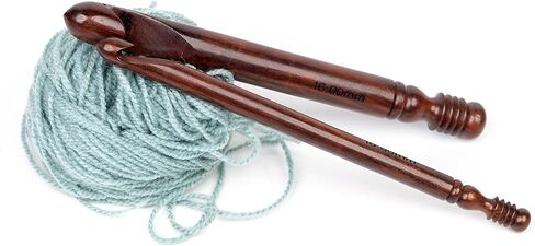 خطافات كروشيه فاخرة مصنوعة يدويًا بمقابض النجارة | مجموعة خطافات كروشيه 15 قطعة | خطاف كروشيه من خشب الورد | inanosa in Kuwait