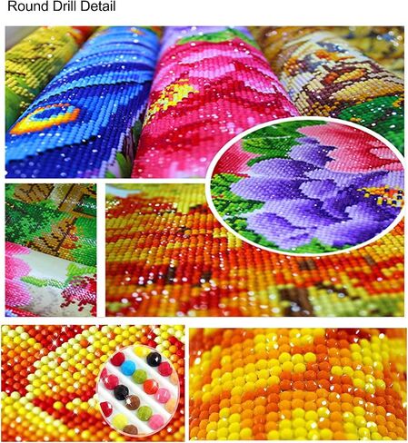 GELANYOUPIN 5D DIY كامل جولة الماس اللوحة المشهد السفينة 3D عبر غرزة الماس التطريز الماس الفسيفساء اليدوية الفن الحرف الديكور المنزل (11.8 × 15.7 بوصة) in Saudi Arabia