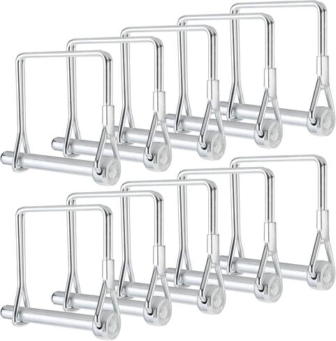 دبوس وصلة AuInn، دبوس وصلة أمان، دبوس قفل العمود، دبوس المقطورة، دبوس قفل السلك، دبابيس قفل مربعة الشكل للمقطورة (20 قطعة، 6.3 مم × 50 مم) in Kuwait