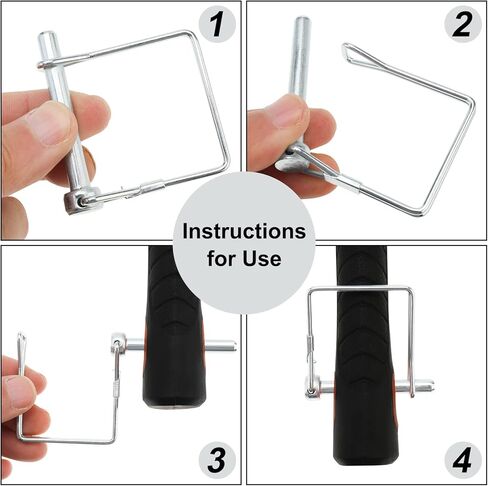 دبوس وصلة AuInn، دبوس وصلة أمان، دبوس قفل العمود، دبوس المقطورة، دبوس قفل السلك، دبابيس قفل مربعة الشكل للمقطورة (20 قطعة، 6.3 مم × 50 مم) in Kuwait